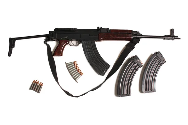 Tsjechische Militaire Aanval Rifle Geïsoleerd Wit — Stockfoto
