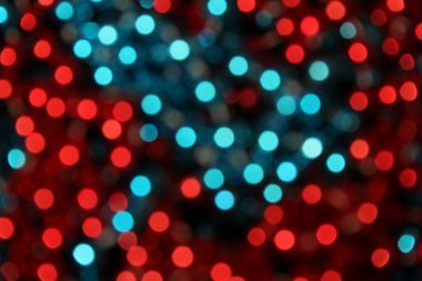 Mavi ve Kırmızı Soyut Bulanık Bokeh Odaklanmış Işıklar