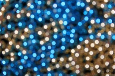 Abstract Blurred Background Blue and Gold Bokeh