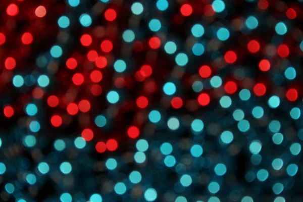 Blaue Und Rote Abstrakte Verschwommene Bokeh Defokussierte Lichter — Stockfoto