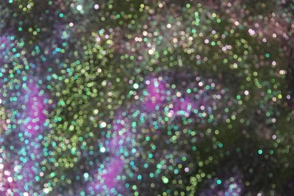Green Blur Glitter Fekete Háttér Bokeh — Stock Fotó