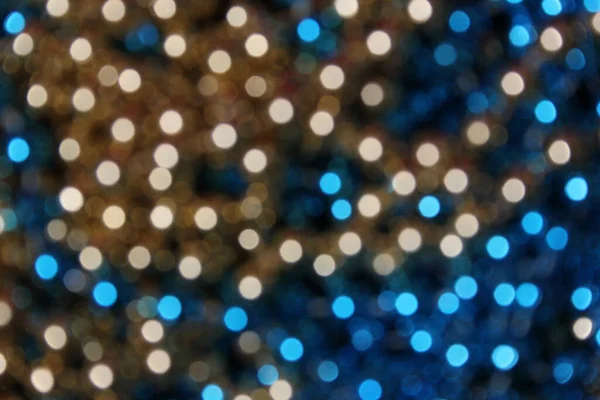 Abstract Blurred Background Blue Gold Bokeh — Stock Fotó