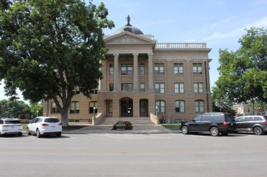 Georgetown, TX - 7 Haziran 2023: Georgetown Teksas şehir merkezinde bulunan Williamson İlçe Mahkemesi