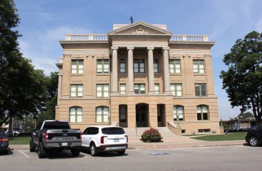 Georgetown, TX - 7 Haziran 2023: Georgetown Teksas şehir merkezinde bulunan Williamson İlçe Mahkemesi