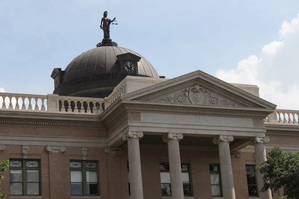Здание Суда Округа Уиллиамсон Центре Джорджтауна Штат Техас — стоковое фото