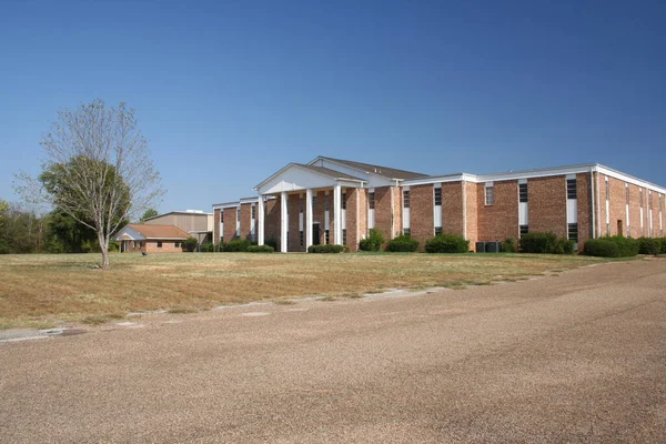 Edifício Abandonado Antiga Escola Seminário Religioso Localizada Leste Rural Texas — Fotografia de Stock