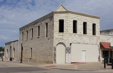 Burnet Texas 'ın merkezindeki tarihi bina.