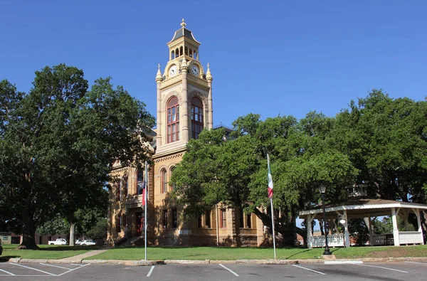 Tribunal Histórico Condado Llano Localizado Centro Llano Texas — Fotografia de Stock