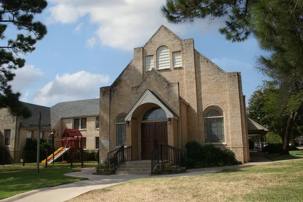 位于德克萨斯州东部农村的历史教堂 Hawkins Texas — 图库照片