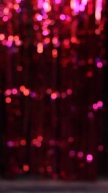 Pembe Bokeh Burlesque Perdesi ve Sahne Bulanık Arkaplan