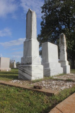 Mezarlıkta gömülü deniz kabukları olan tarihi mezarlık.