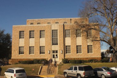 Rusk TX - 1 Ocak 2025: Cherokee İlçe Mahkemesi Teksas 'ın merkezinde yer aldı