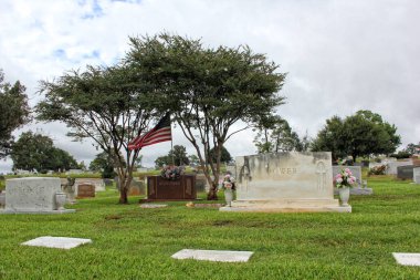 Tyler TX - 11 Eylül 2024: Tyler Texas 'taki Rose Hill Mezarlığı' nda Tarihi Mezar Taşları