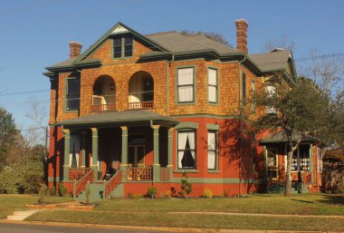 Historic Victorian Style Mansion Located in Rural East Texas clipart