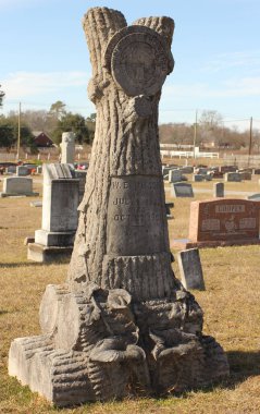 Flint TX - 16 Ocak 2025: Flint Teksas 'taki Tarihi Şehir Mezarlığında Tarihi Mezar Taşı