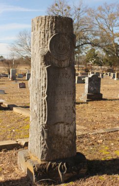 Flint TX - 16 Ocak 2025: Flint Teksas 'taki Tarihi Şehir Mezarlığında Tarihi Mezar Taşı