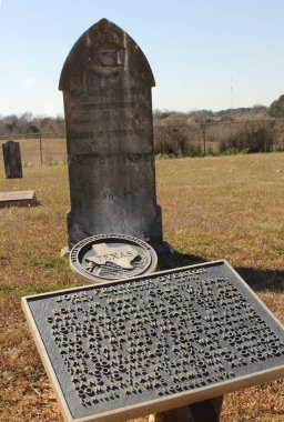 Omen TX - 2 Mart 2025 Omen Texas 'taki Elkins Mezarlığı' nda Overton Town Kurucusu