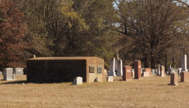 Cushing TX - 19 Ocak 2025: Cushing City Mezarlığı Cushing Texas 'ta