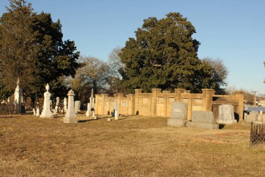 Henderson TX - 21 Ocak 2025: Henderson Teksas 'taki Tarihi Şehir Mezarlığı