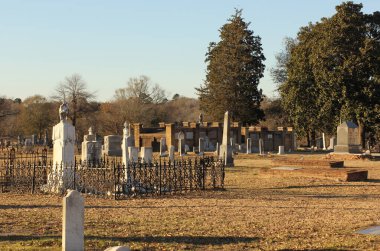 Henderson TX - 21 Ocak 2025: Henderson Teksas 'taki Tarihi Şehir Mezarlığı