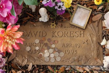 Tyler TX - 25 Aralık 2024: Mezar Lideri David Koresh Tyler, Teksas 'ta bulundu