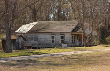 Kırsal Doğu TX 'te Terk Edilmiş Ev