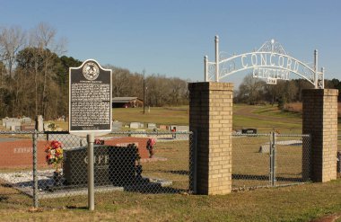 Concord TX - 12 Mart 2025: Concord, Texas Smith County 'deki Tarihi Concord Mezarlığı