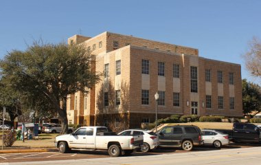 Rusk TX - 15 Ocak 2025: Cherokee İlçe Mahkemesi Teksas 'ın merkezinde yer aldı