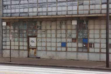 Terk Edilmiş Endüstriyel Bina Kapalı Arkaplan Kırsal TX