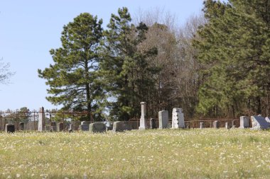 Troup TX - 18 Mart 2025: Troup, Teksas dışındaki tarihi Griffin Mezarlığı