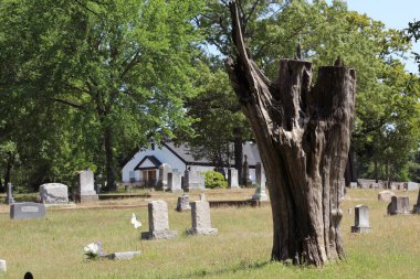 Tyler, TX - 16 Nisan 2025: Tyler Texas 'taki Tarihi Özgürlük Tepesi Mezarlığı