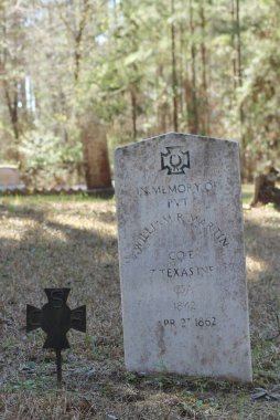 Troup TX - 18 Mart 2025: Knoxville Mezarlığı Troup, Teksas dışındaki tarihi mezar taşı