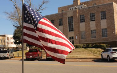 Rusk TX - 15 Ocak 2025: Cherokee İlçe Mahkemesi Teksas 'ın merkezinde yer aldı