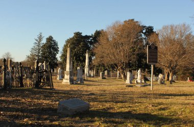 Henderson TX - 21 Ocak 2025: Henderson Teksas 'taki Tarihi Şehir Mezarlığı