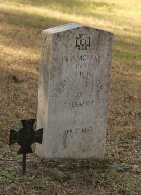 Troup TX - 18 Mart 2025: Knoxville Mezarlığı Troup, Teksas dışındaki tarihi mezar taşı