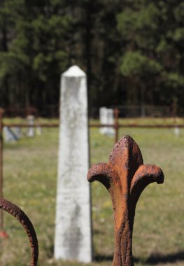 Doğu TX kırsalındaki tarihi mezarlık. Teksas Troup yakınlarındaki Griffin Mezarlığı