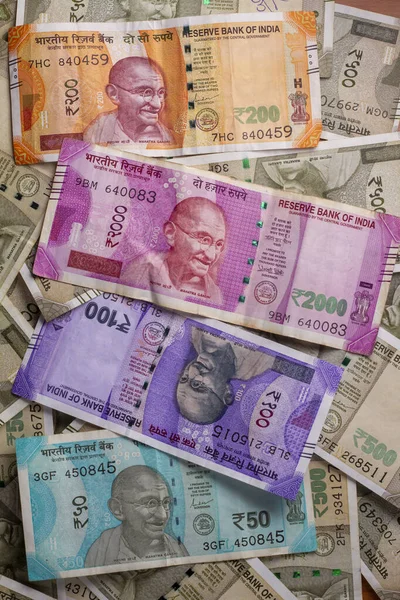 stock image New Indian Currency 2000-500-200-100-50-10 background. indian rupee.