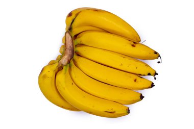 Beyaz arka planda izole edilmiş taze bir muz