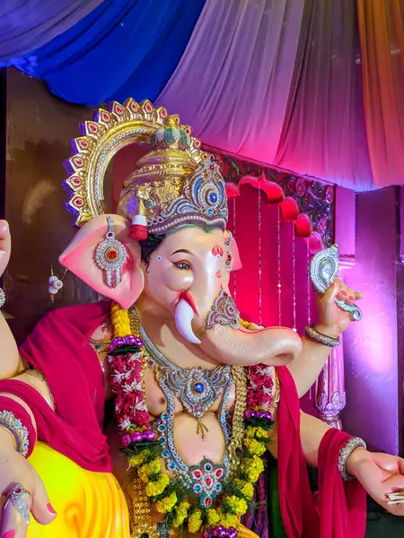 stock image photograph of Lord ganapati Idol, Happy Ganesh Chaturthi.