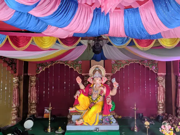 stock image photograph of Lord ganapati Idol, Happy Ganesh Chaturthi.