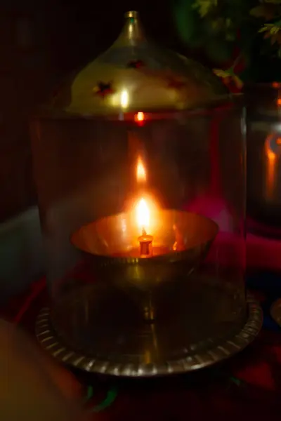 Festivaller için Hint Geleneksel Pooja Işığı