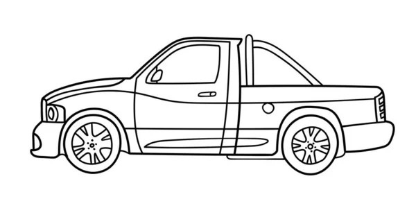 Camionnette Décrivez Illustration Vectorielle Doodle — Image vectorielle