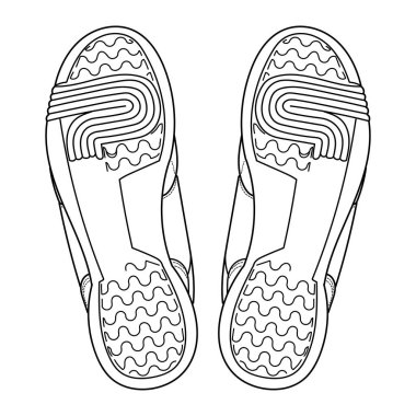 El yapımı spor ayakkabılar, spor ayakkabıları. Klasik vintage tarzı. Doodle vektör illüstrasyonu.