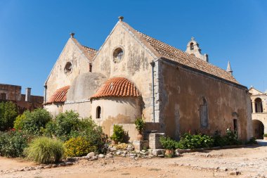 Yunanistan, Rethimno Girit 'teki Arkadi Manastırı. Yüksek kalite fotoğraf