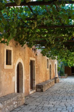 Yunanistan, Rethimno Girit 'teki Arkadi Manastırı. Yüksek kalite fotoğraf
