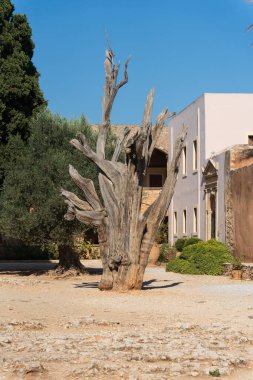Yunanistan, Rethimno Girit 'teki Arkadi Manastırı. Yüksek kalite fotoğraf
