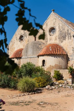 Yunanistan, Rethimno Girit 'teki Arkadi Manastırı. Yüksek kalite fotoğraf