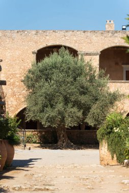 Yunanistan, Rethimno Girit 'teki Arkadi Manastırı. Yüksek kalite fotoğraf