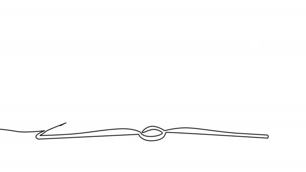 Desenho Contínuo Arte Linha Livro Aberto Uma Linha Desenhada Mão — Vídeo de Stock