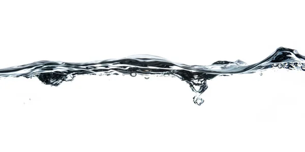 Plusk Krystalicznie Czystej Wody Tworząc Rozproszenie Pęcherzyków — Zdjęcie stockowe